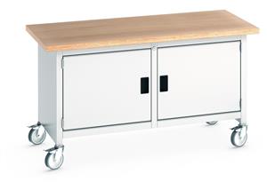 1500mm Wide Storage Benches Bott Mobile Bench1500Wx750Dx840mmH - 2 Cupboards & MPX Top
